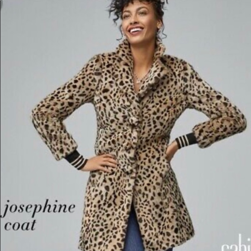 Cabi 3727 Josephine leopard print coat size XS